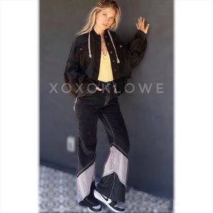 POL Black & Gray Retro High Waist Flare Leg Essential Cords